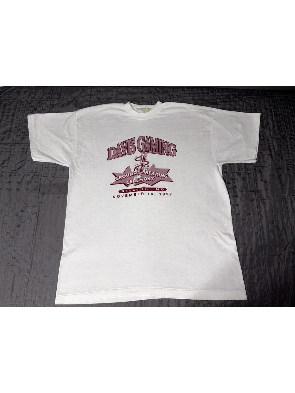 Vntg Screen stars 90’s Davis Gaming Ground Breaking Ceremony XL Single Stitch